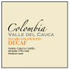 Colombia Valle del Cauca decaf coffee